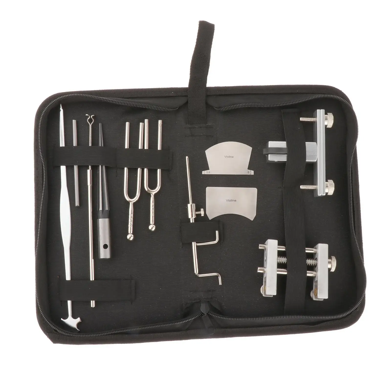 Violin Repairing Tools Set with Carrying Case Violin Making Retriever Clip Tuning Fork Viola Accessory Edge Clamps Luthier Tool