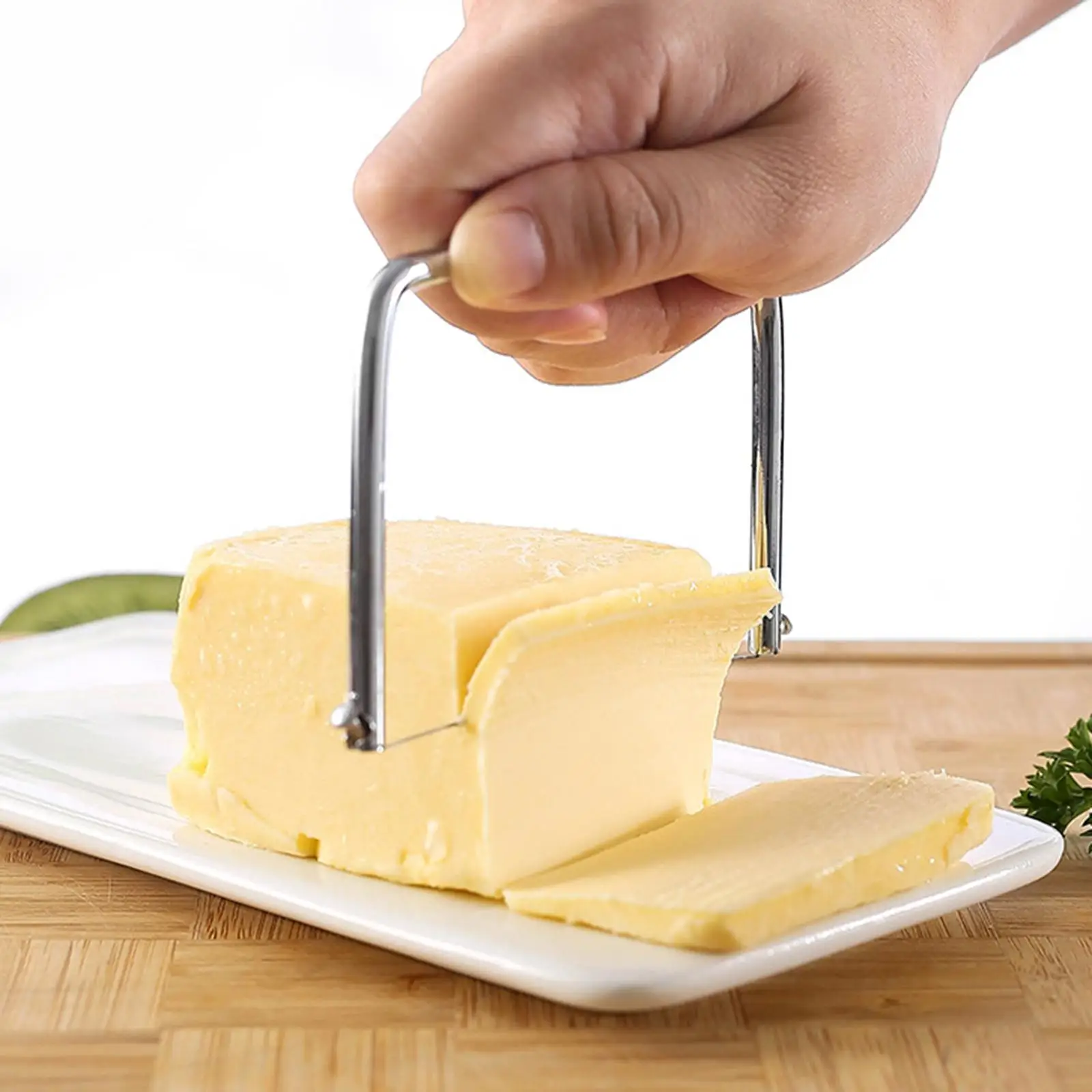 Block Cheese Slicer Easy  Durable Stainless butter Wire Splitter for 