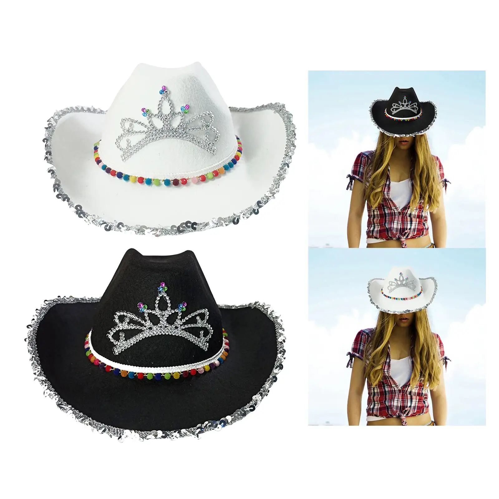 Fashion Western Cowboy Size Fits Most Fancy Dress Props for Party Cowgirl Holiday Cosplay Carnival