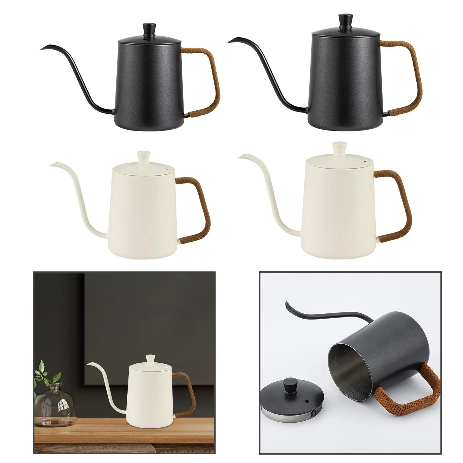 Coffee Drip Pot Tea Kettle Practical Anti Rust Pour over Kettle Gooseneck Coffee Kettle for Home Pot Home Stovetops