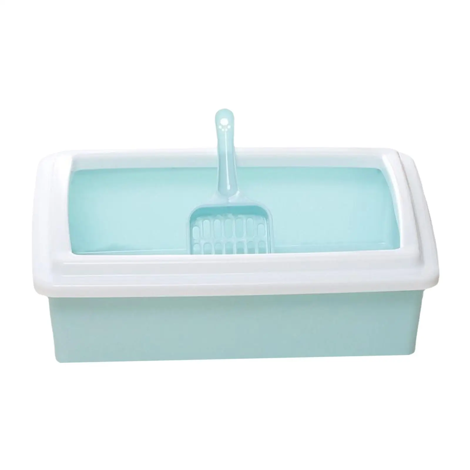 Cat Litter Tray Potty Pet Toilet Toilette Sand Box Container with Scoop Open Top Cat Litter Box for Bunny Small and Medium Cats