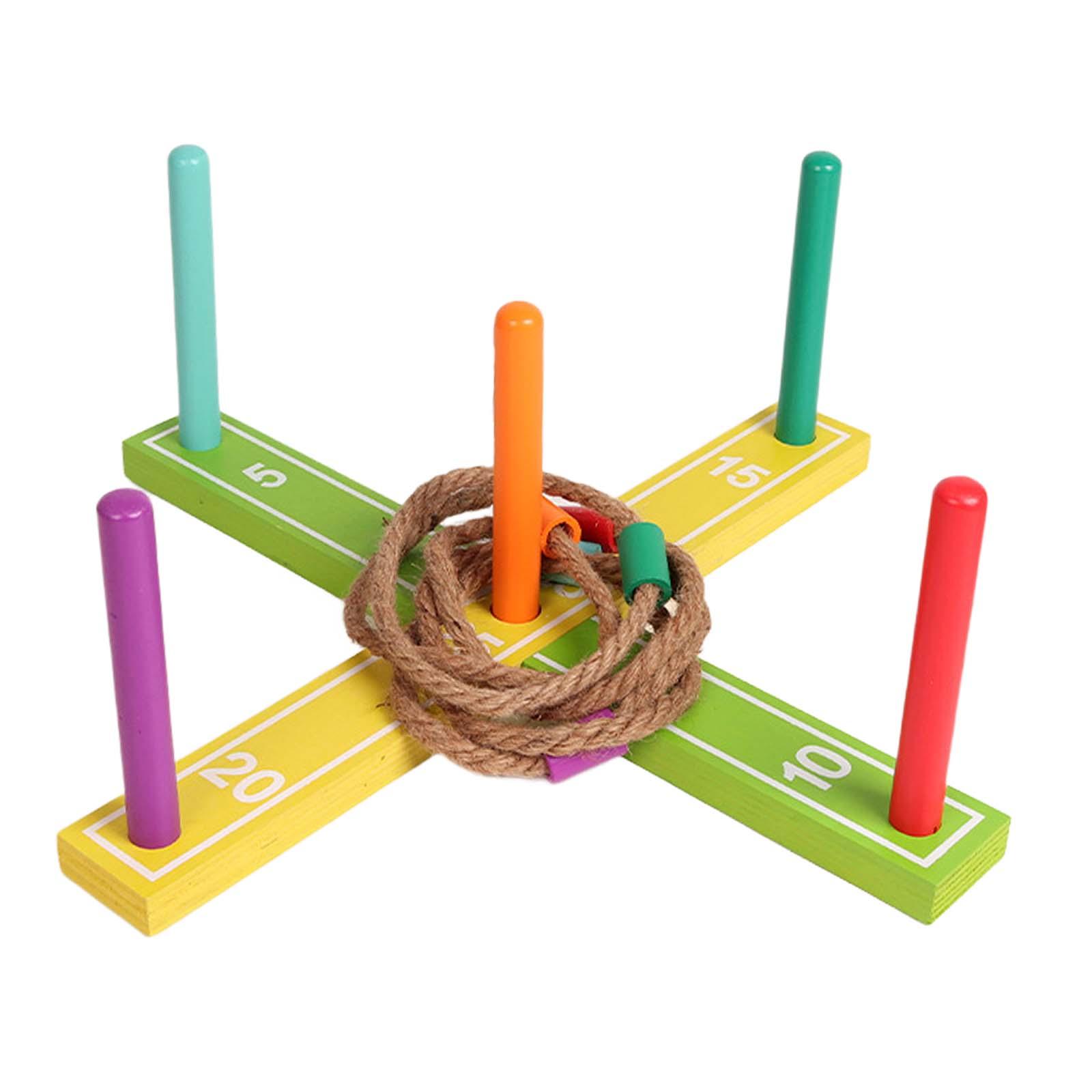 Throwing Rings Game with Rings Portable Party Game Toy Rings Toss Games Interaction Toy for Beach Outdoor Backyard Kids Children