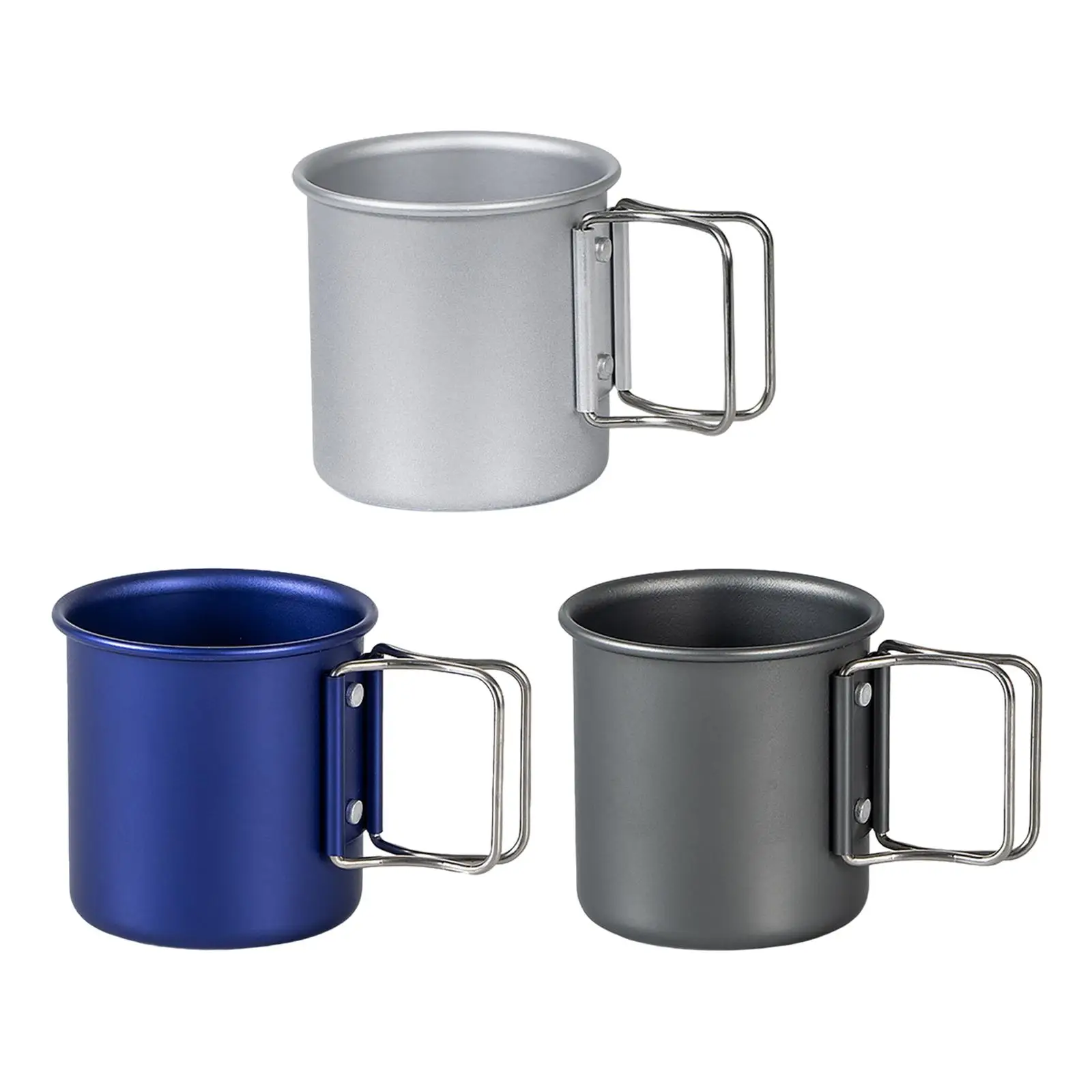 Camping mug cup tableware with foldable handles portable water cup beer mug for