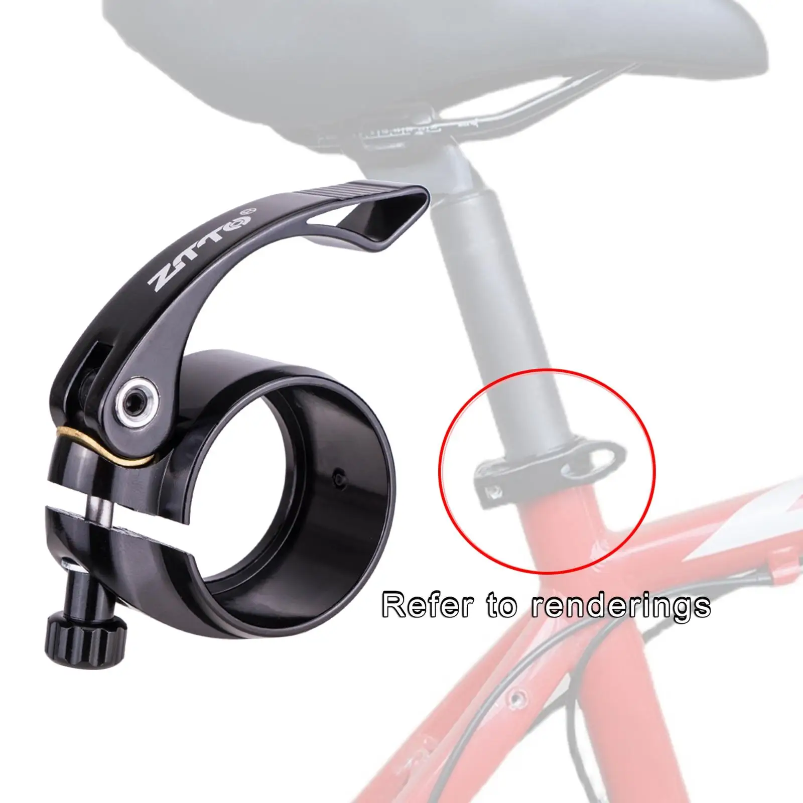  39.8mm Bicycle Seatpost Clamp - Folding Bike Cycling Replacement Parts Aluminum Alloy Tube Clip ,Seat Post Collar