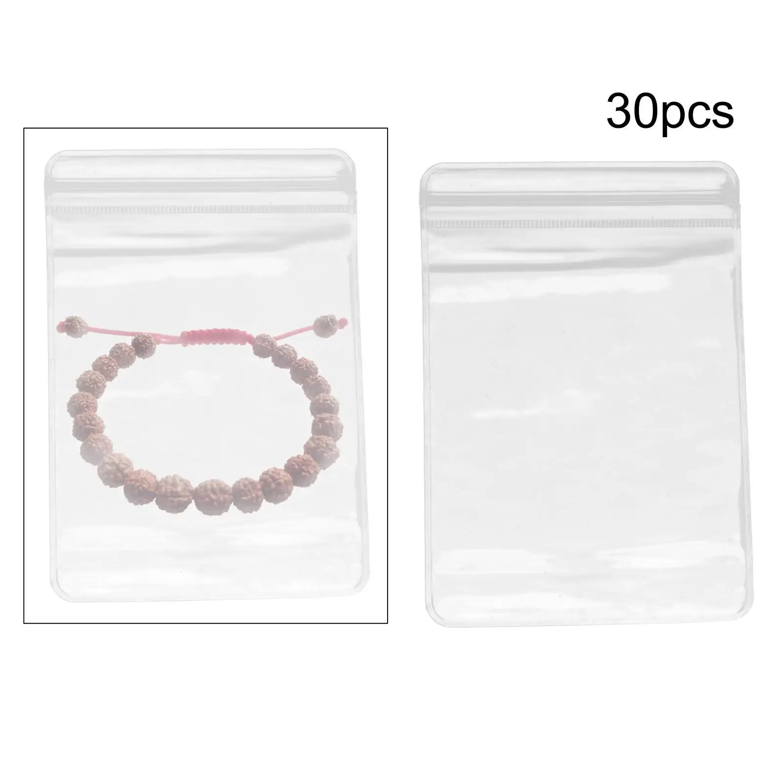 30Pcs Jewelry Storage Bags Convenient Clear PVC Reusable Organizer for Holding Jewelry Necklace Bracelet Rings Shipping