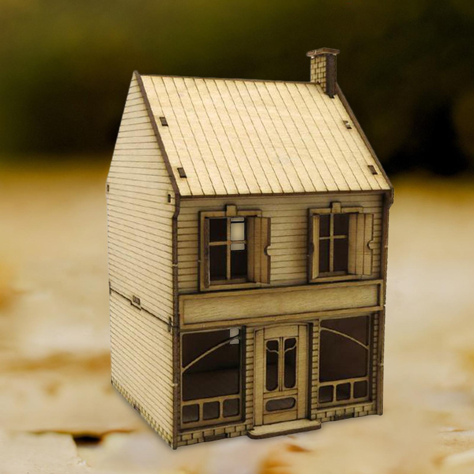 1/72 European Style House DIY Crafts House Unassembly Architecture Scene Architecture Scene Model for Sand Table Micro Landscape