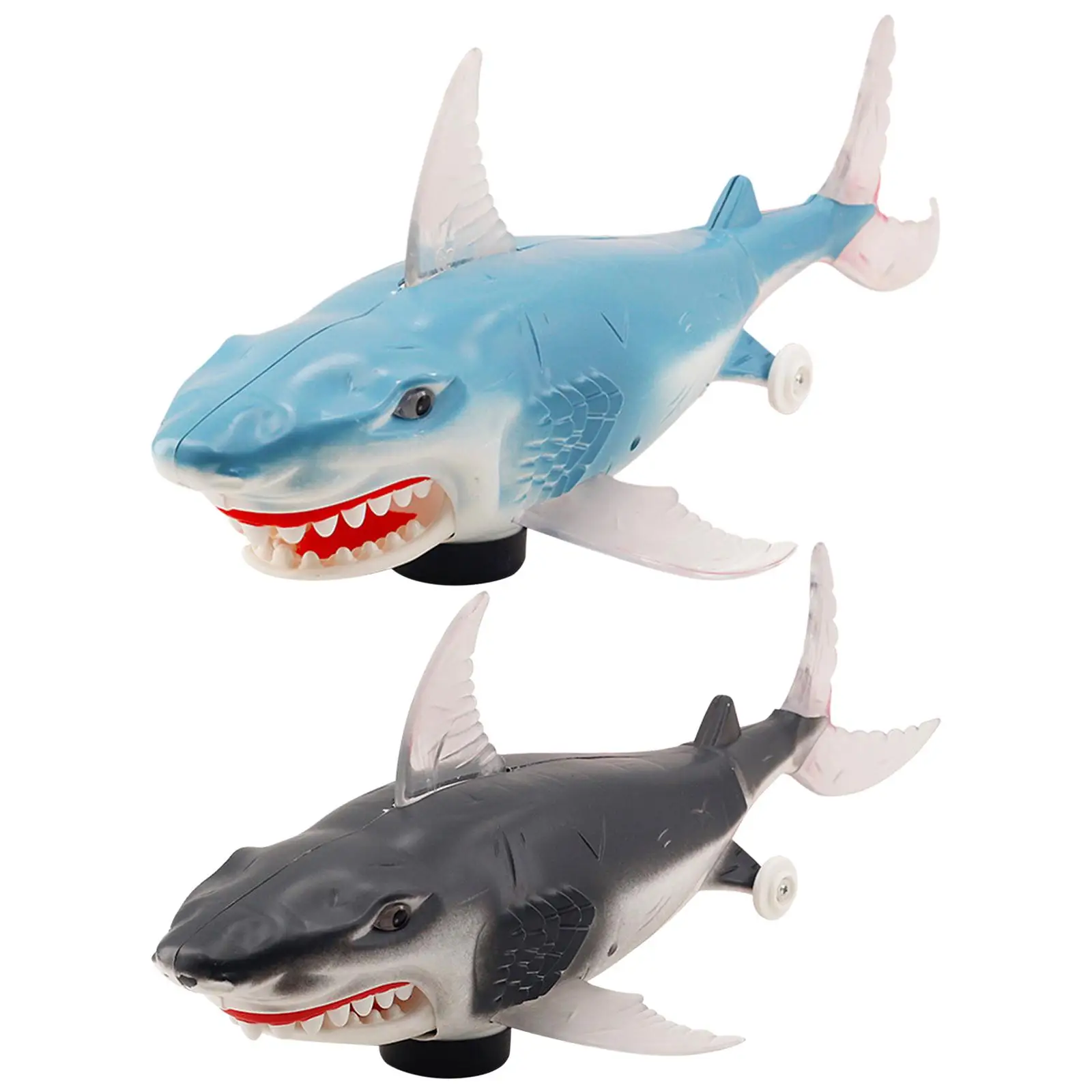 Battery Operated Electric Shark Action Figures Realistic Open Mouth Sea Animal Movable Tail for Kids Ages 4 and up
