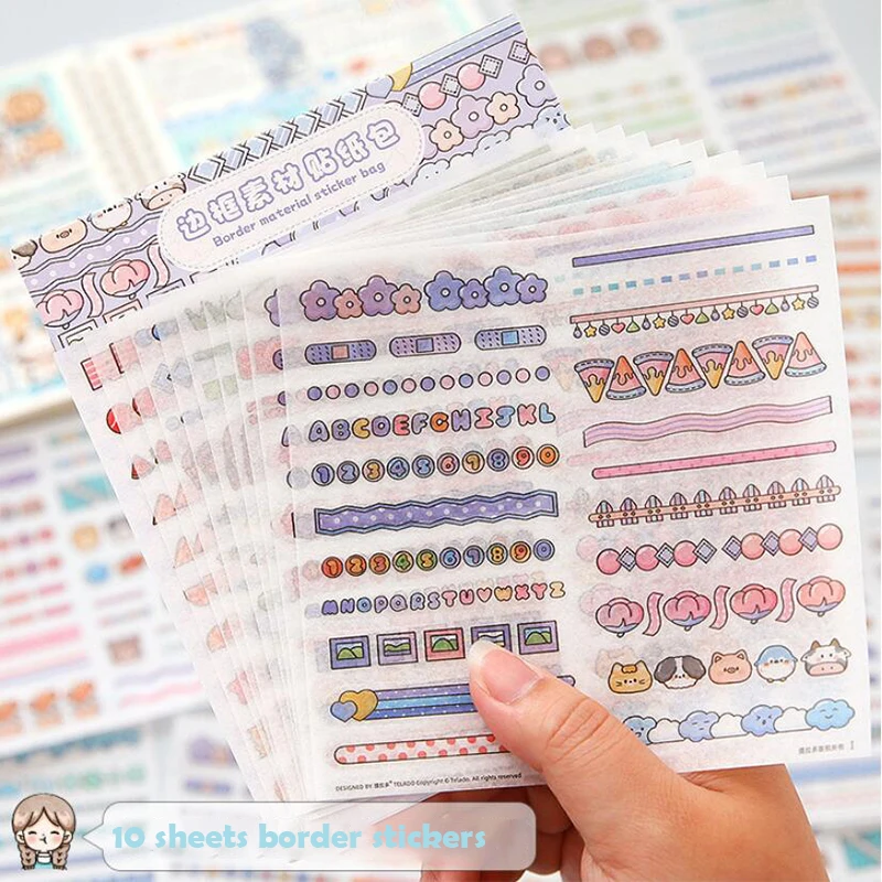 4 Sheets Kawaii Alphabet Letter Sticker Korean Stationery DIY Scrapbooking  Planner Notebook Journal Decoration Office Supplies