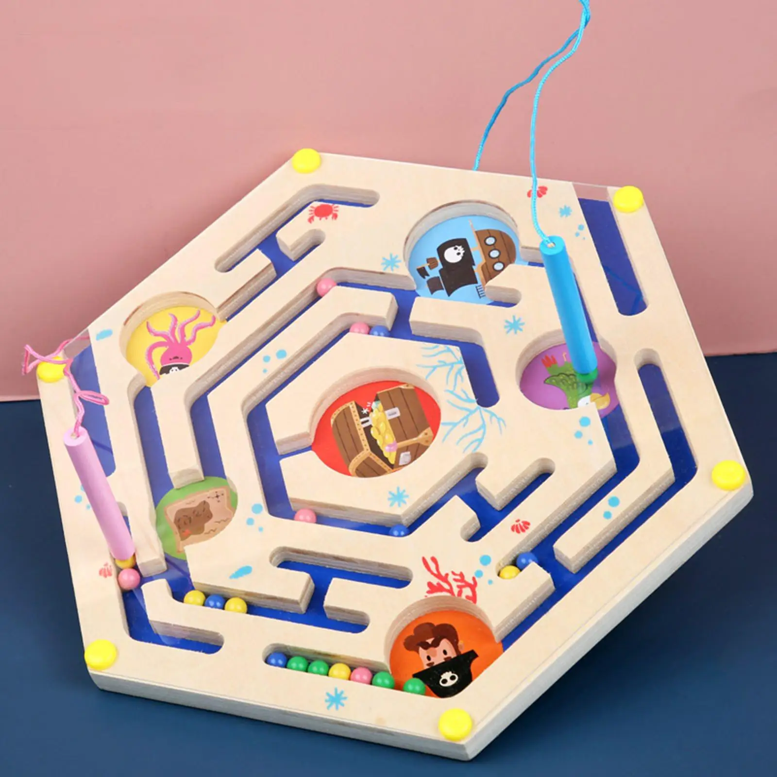 Magnetic Maze Puzzle Game Board Games Preschool Educational Activity Toys