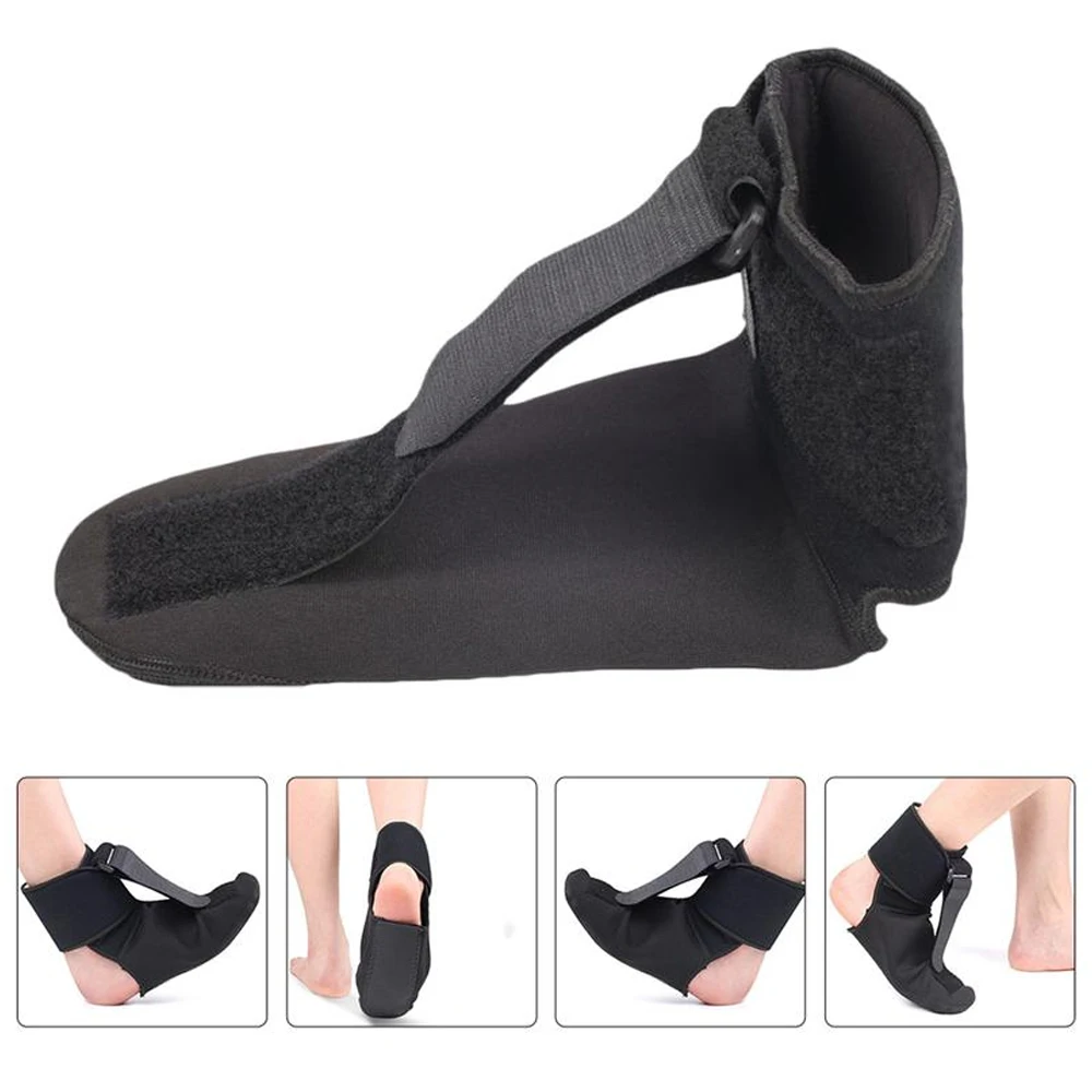 Kompressions-Plantarfasziitis-Nachtschienen-Socke, orthopädische Fußstütze mit Dorsalstropfen, weiche Dehnungs-Stiefelschienen für Füße – Detail 13