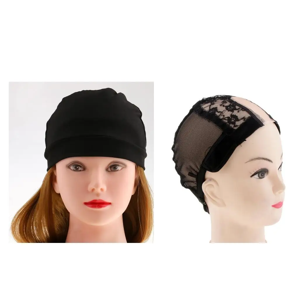2 Pieces  Cap Black, lightweight, thick band, , , mesh fabric, breathable material, comfortable, soft
