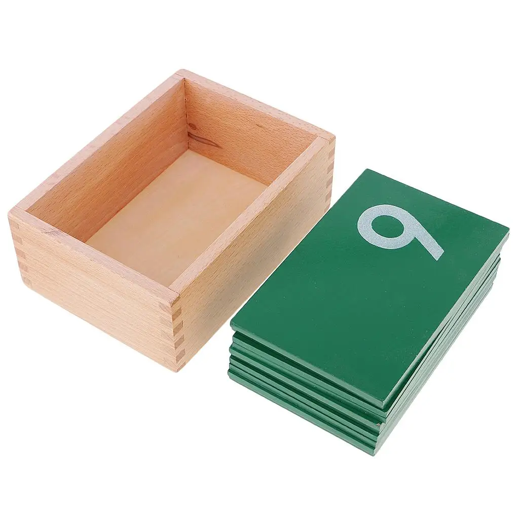 Baby Toy Montessori Math Sandpaper 0-9 Number with Box Early Childhood Education Preschool  Toys