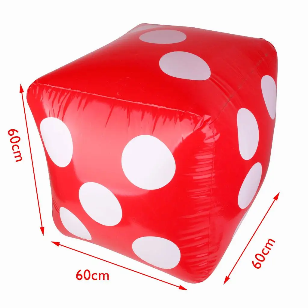 Inflatable Large Red DICE Beach Party Games Prop Children Kids Toy Gift New