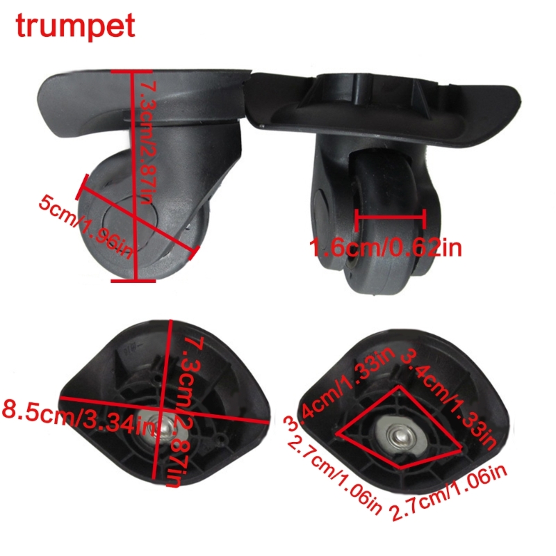 1 paar A19 Ersatz Gepäck Räder Reparatur DIYAccessories für Reise Koffer – Detail 7