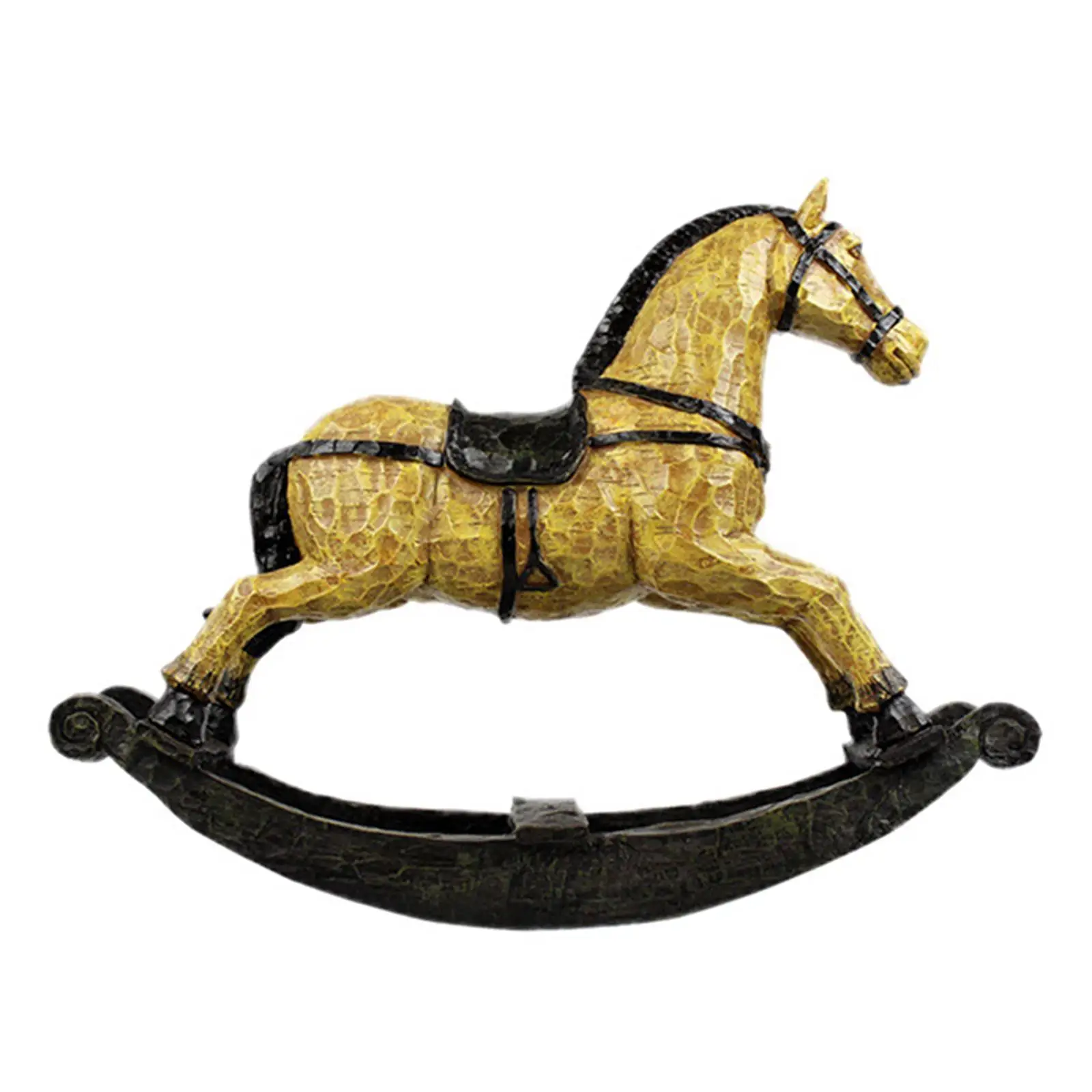 Rocking Horse Ornament Resin Desktop Ornament for Cabinet Desktop Restaurant