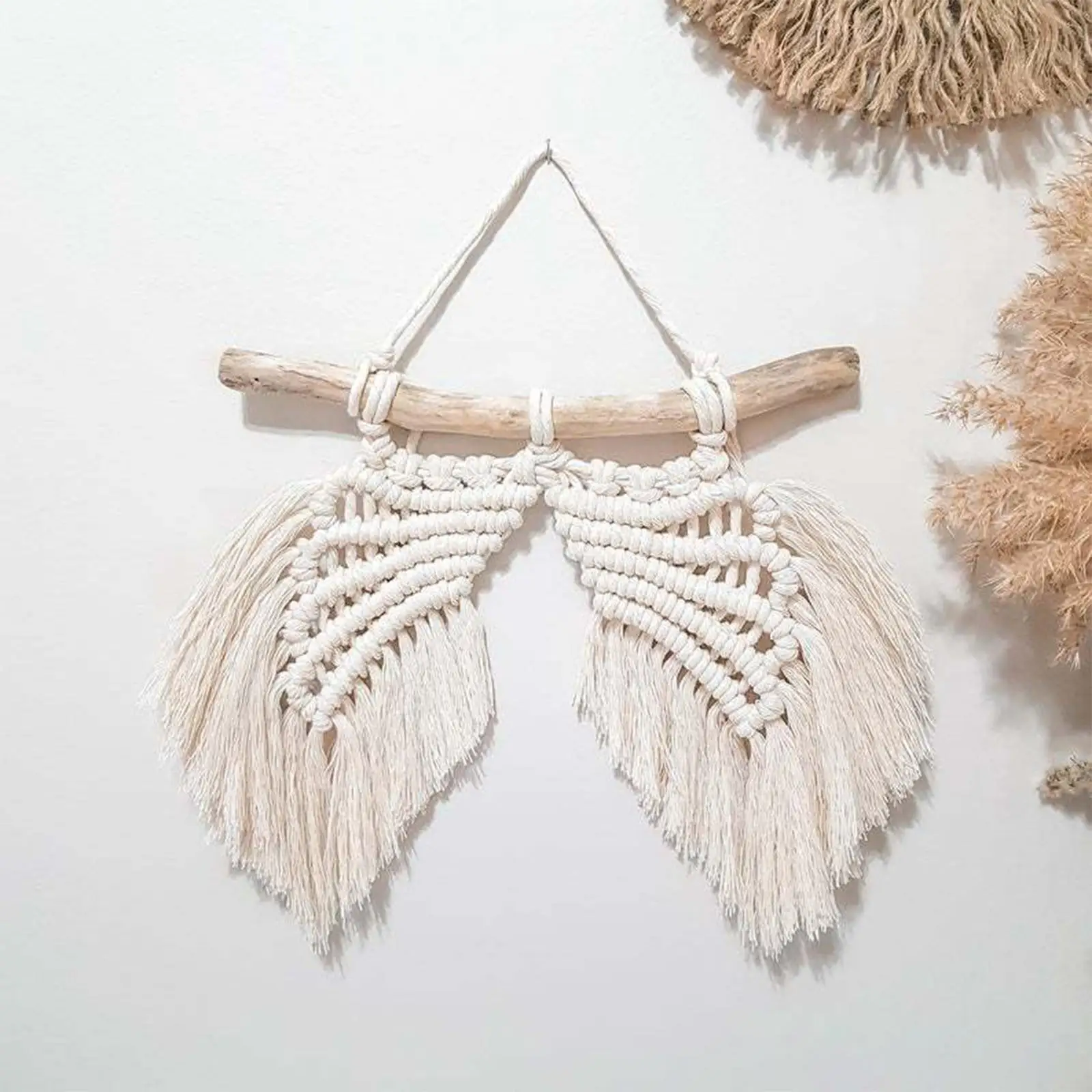 Macrame Tapestry Woven Wing Wall Hanging Pendant for Home Dorm Decoration