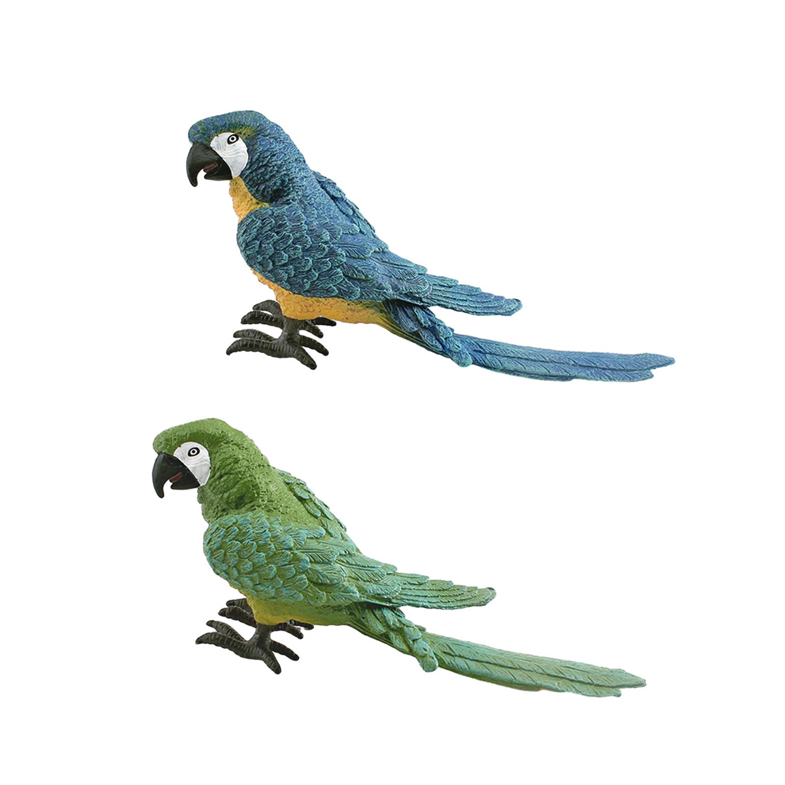 Artificial Parrot Statue Crafts Bird Ornaments Simulation Parrot Ornament for Indoor Outdoor Lawn Balcony Home Housewarming Gift