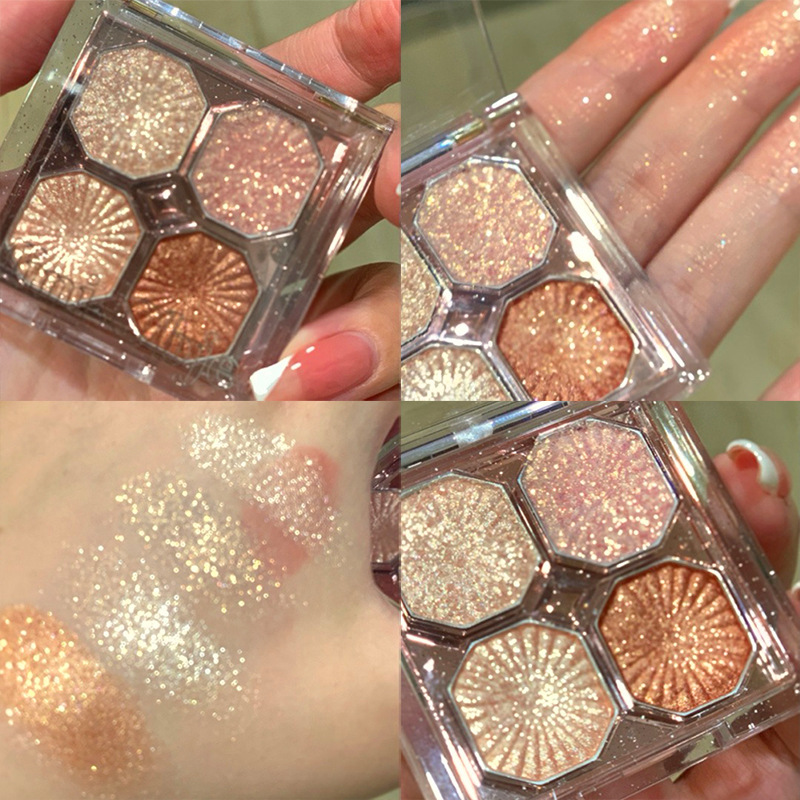 Best of 4 Colors Pearly Glitter Eyeshadow Palette Bright Matte Shimmer Eye Shadow Waterproof Pigment Makeup Cosmetics Reviews & Tips