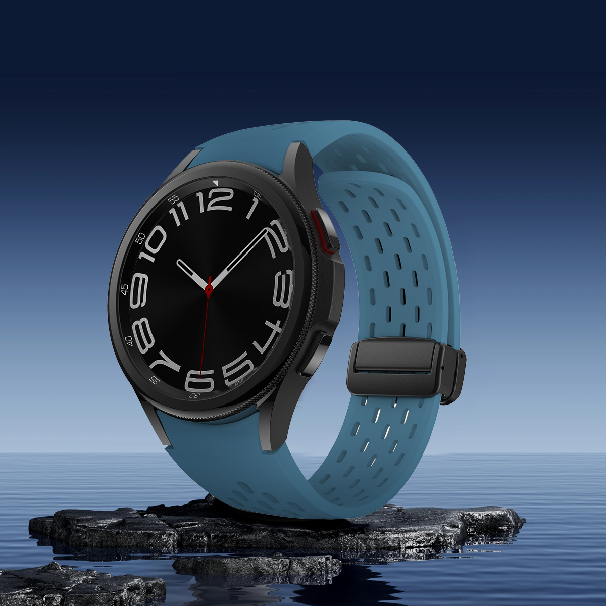 Silicone Strap for Samsung Galaxy Watch 7 6 5 4 40mm 44mm 5Pro 45mm Magnetic Buckle Band 6 Classic 43mm 47mm No Gaps Bracelet