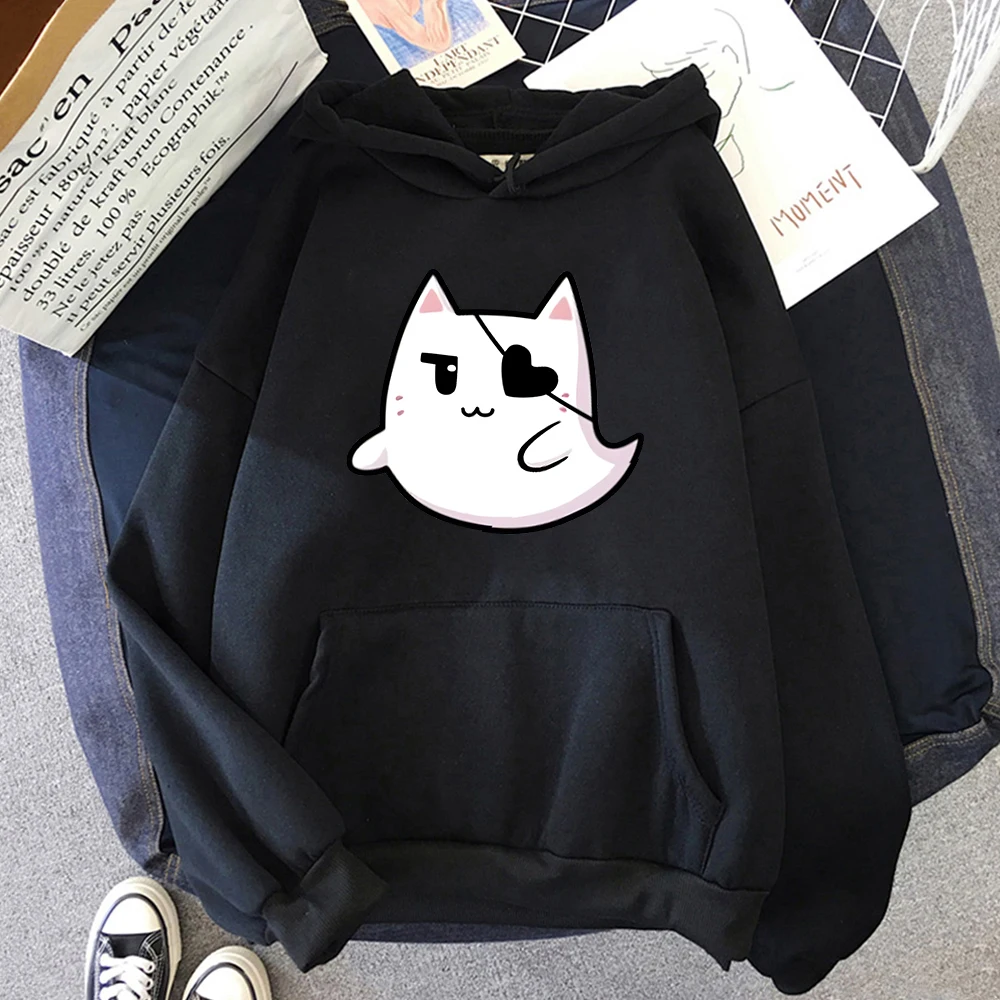 Nyanners mascote gothic sweatshirt hololive hoodies streetwear