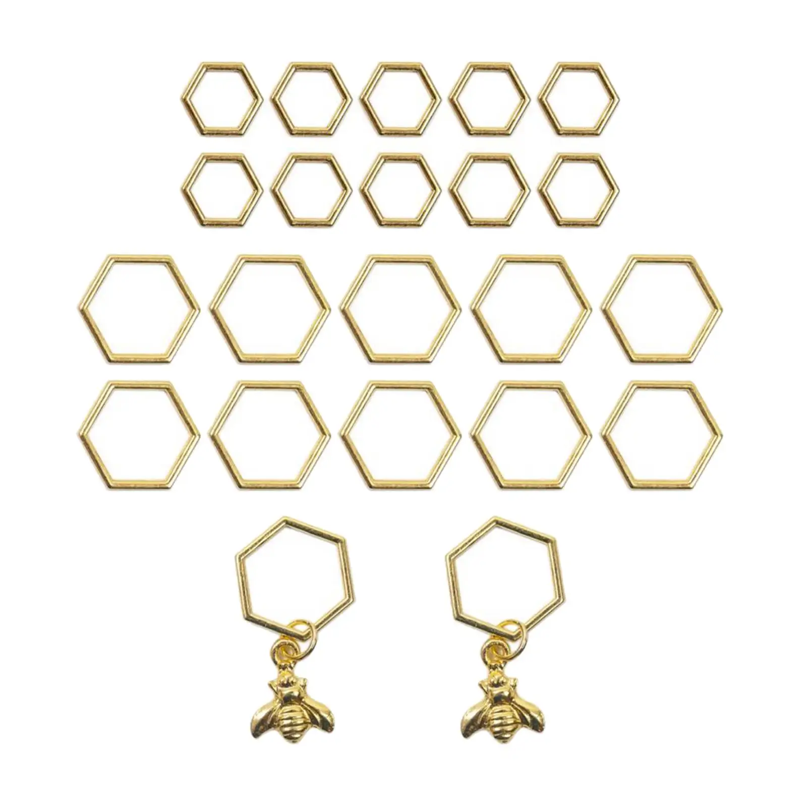 Universal Ring Stitch Markers Golden Bee Shape Durable Craft Art DIY Ring Marker Woven Marker Buckle for Scarf Weaving Tool