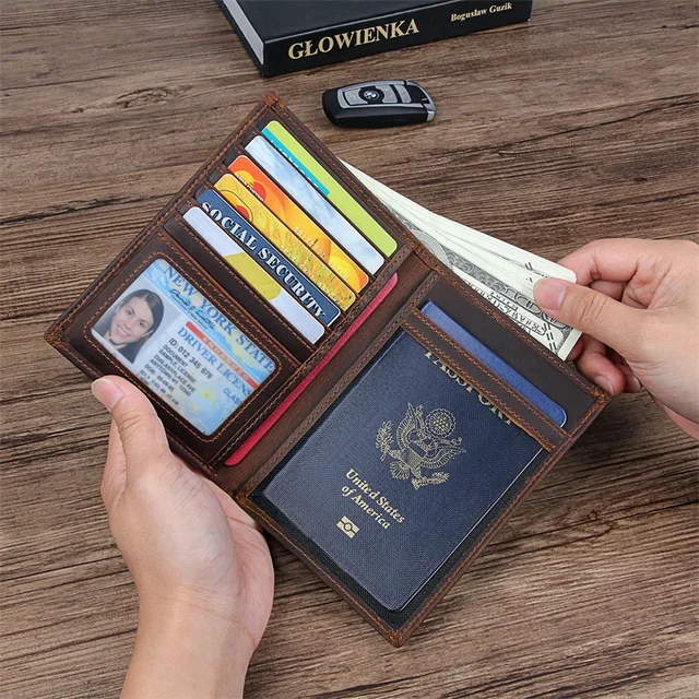 Travel Passport Wallet , Leather Wallet for Men, San Francisco - Dash  Wallets