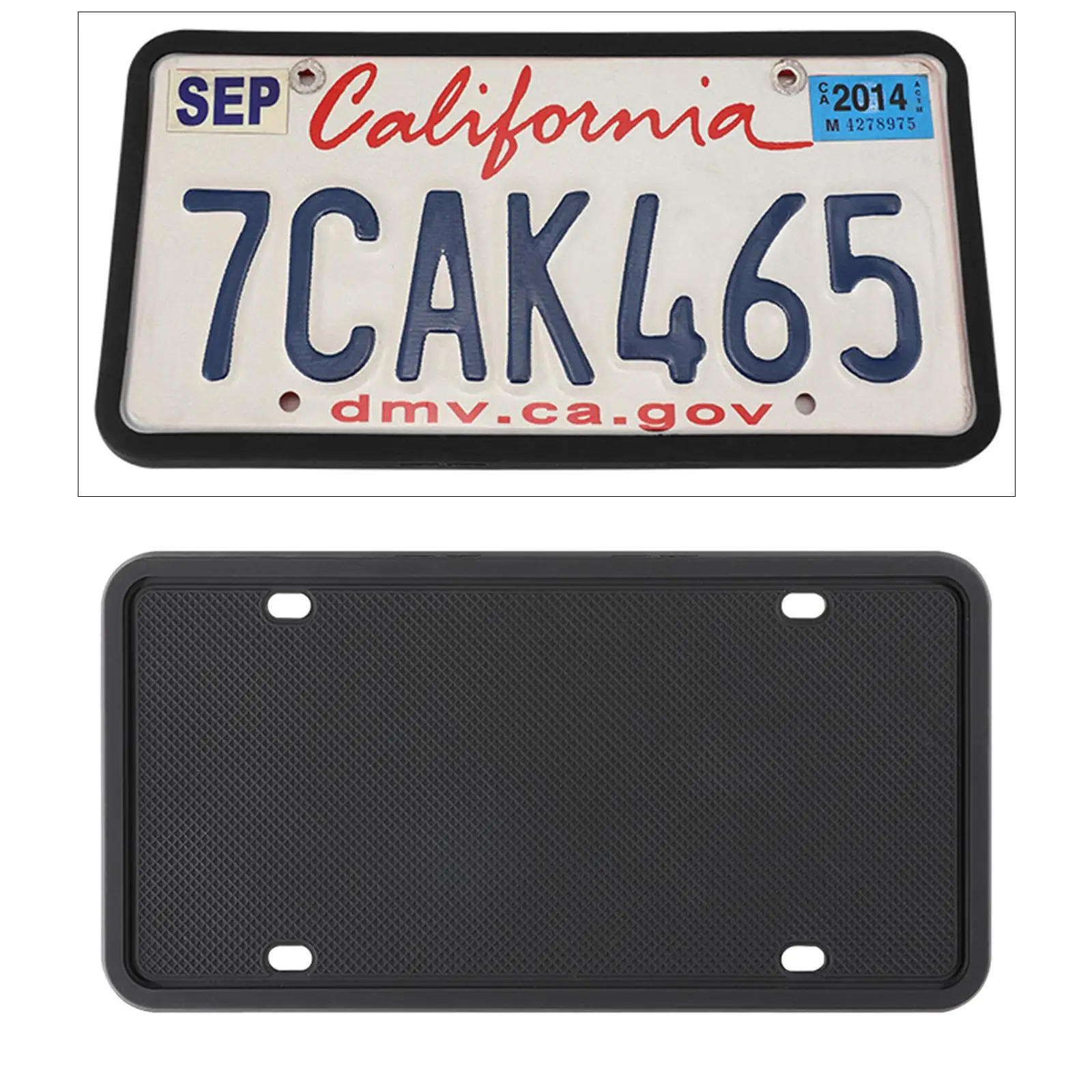 Silicone License Plate Frames, Car License Plate Cover,  License Plate Bracket Holder. Rust-Proof, Rattle-Proof, Weather-Proof