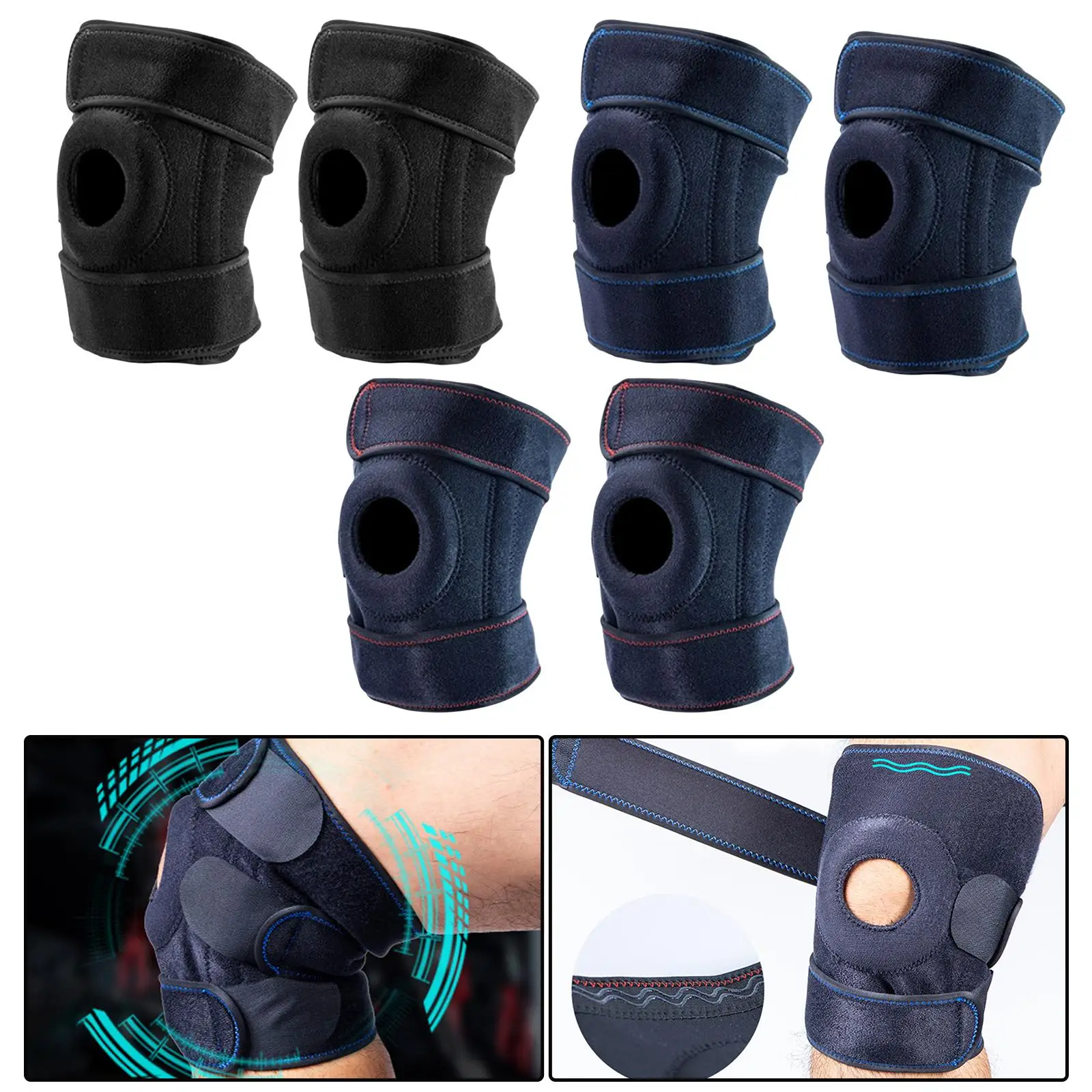 Compression Knee Braces for Knee Pain with Side Stabilizers Knee Support for