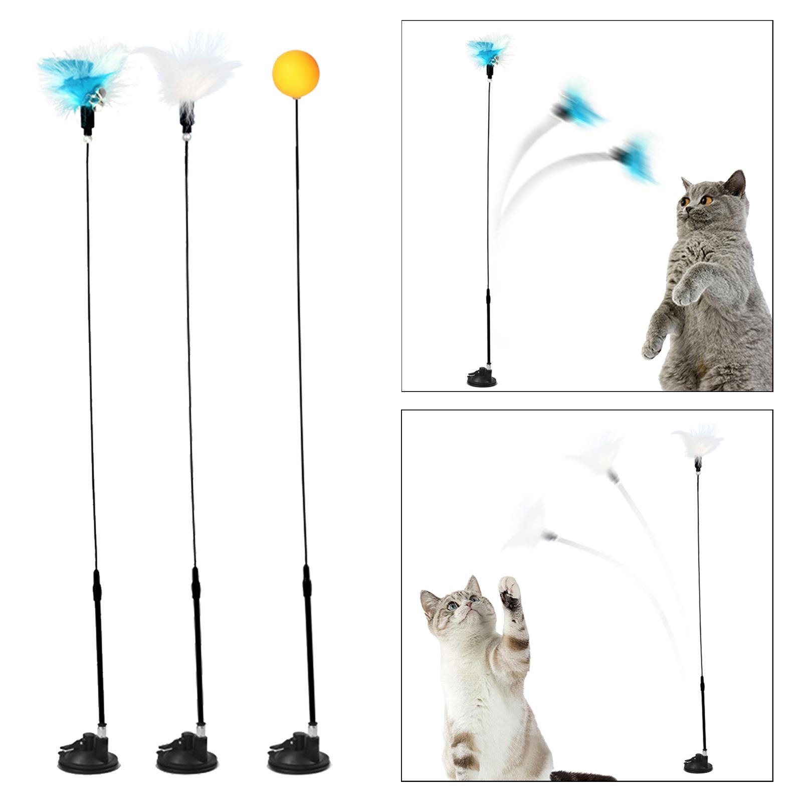 Interactive Cat Toys Pet Accessories Educational Toys Cat Teaser Wand Toy for Kitty Indoor Cats Bunny Small Animals Dancing