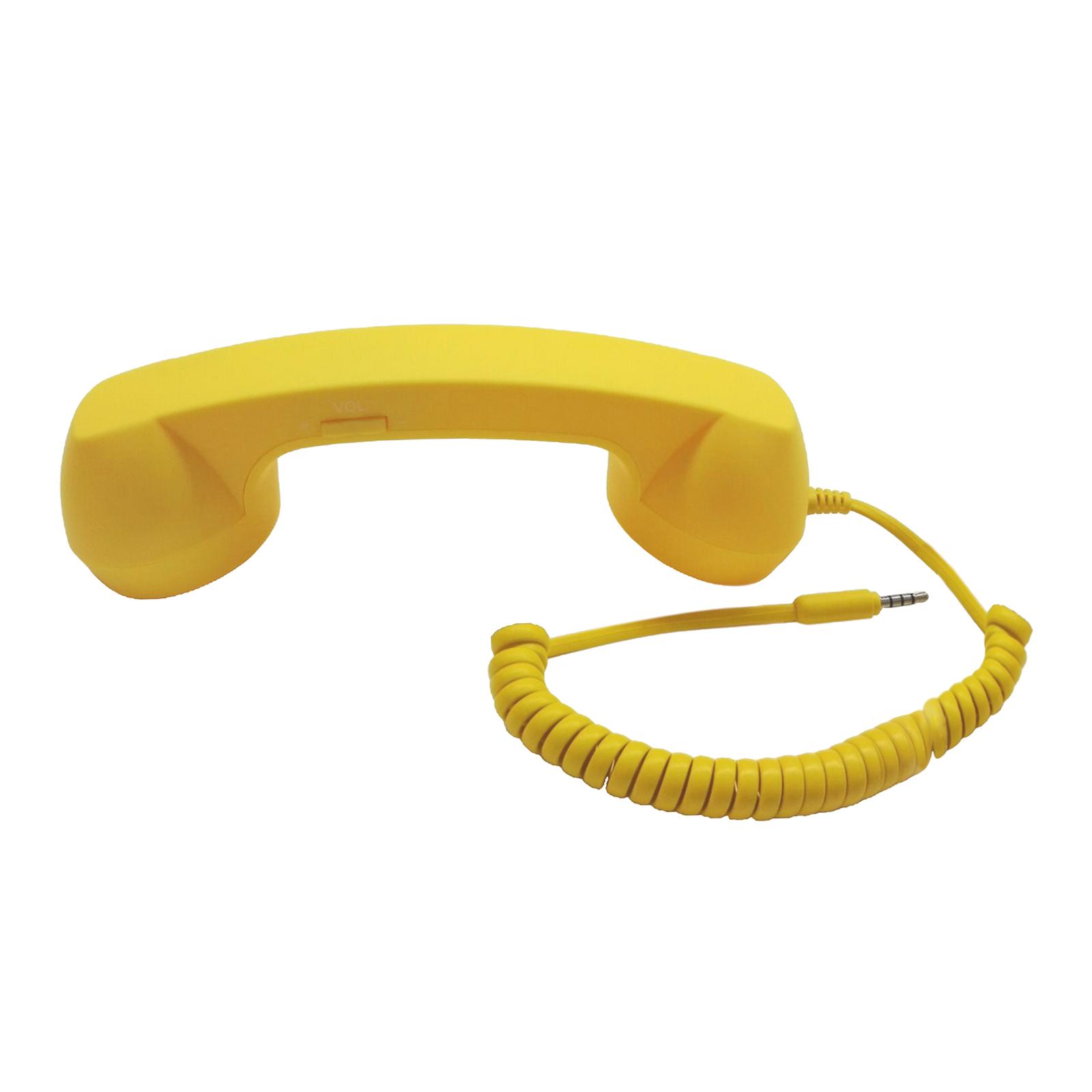 Retro Telephone Handset 3.5mm Stylish Comfort Classic Radiation Proof Handset Receiver Mic Speaker for iPhone iPad Smartphone