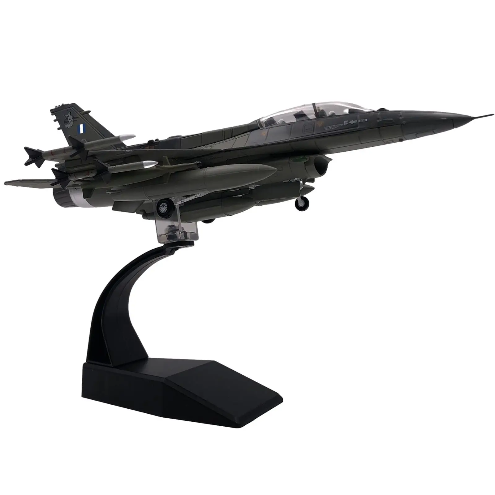 1:72 F16 Diecast Fighter Model Retro Plane Model for Cafe Bookshelf Bar