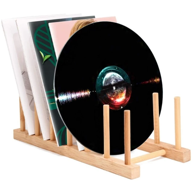Espositore porta dischi in vinile di bambù per Album musicali 50 + LP  espositore per dischi in vinile Wooen LP Album Deskop Rack - AliExpress