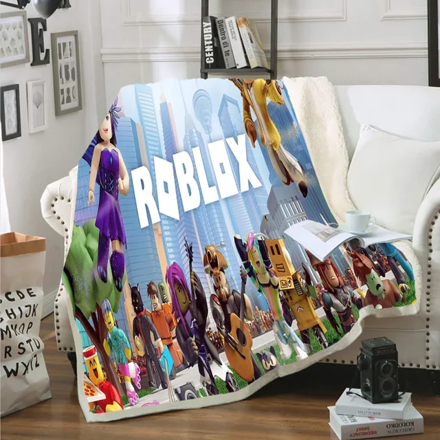 ROBLOX Flannel Blanket Thickened Cover Soft Warm Skin-friendly