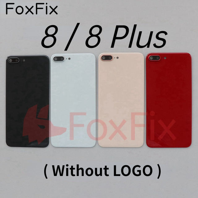 Foxfix-iPhone 8/8 plus用のロゴなしの背面ガラス,バッテリー