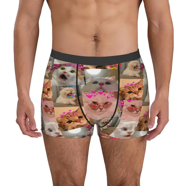 Custom Nicolas Cage Meme Collage Underwear Men Breathbale Boxer Briefs