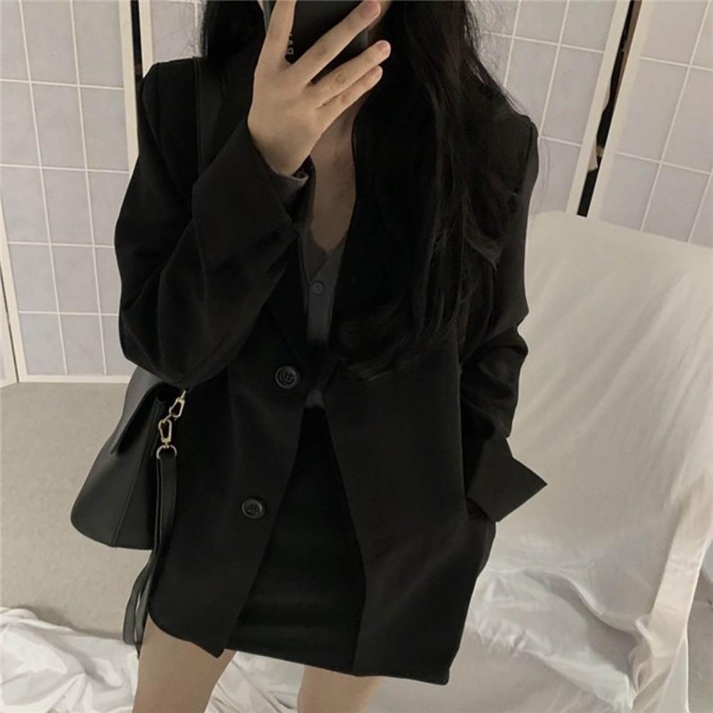 Title 3, Women Blazer Turn-Down Collar Single Breasted A...