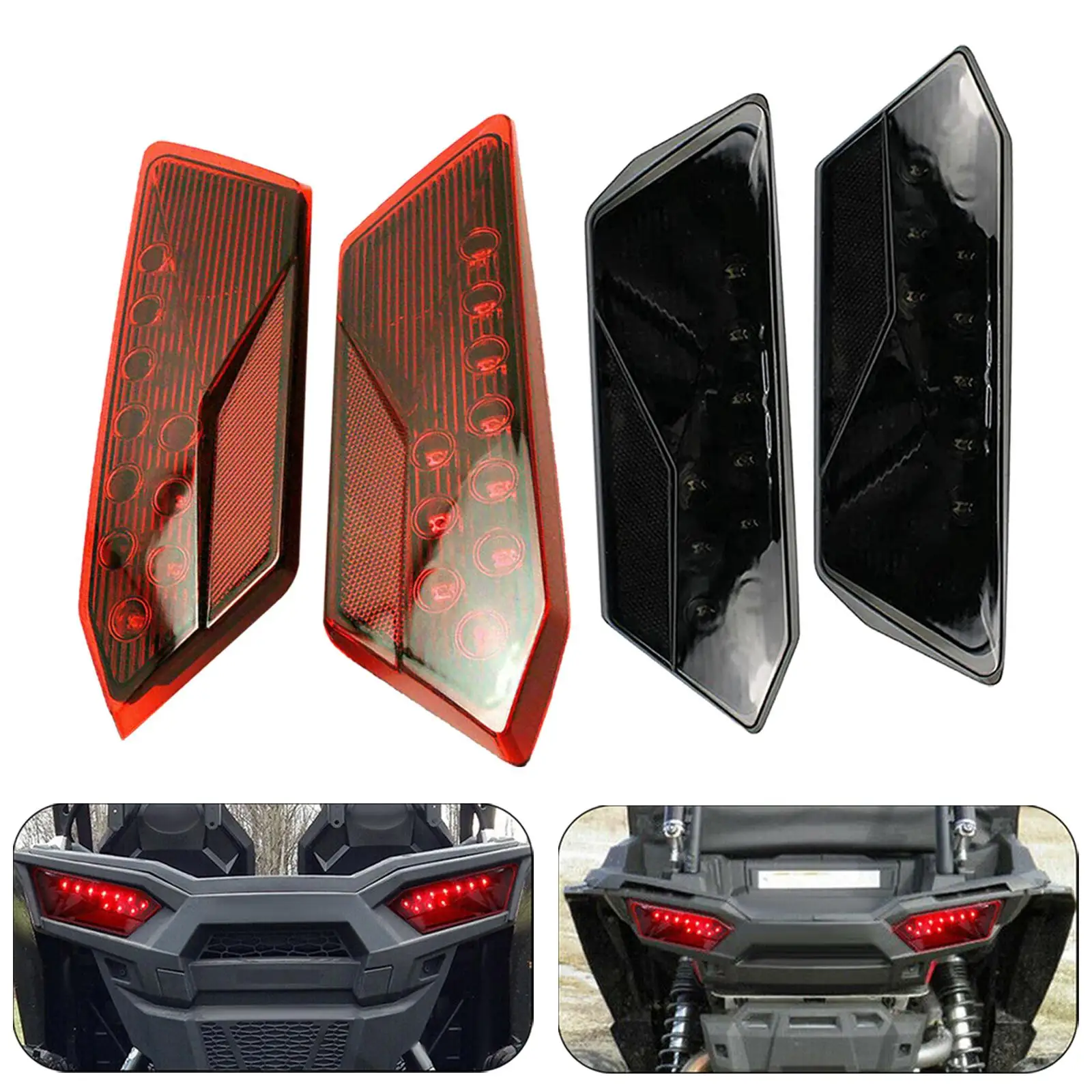 2Pcs Tail Lights Accessories Driving Lights Rear Brake Stop Lights Tail Lamps Fit for Polaris RZR 2412341 2412342 Replaces