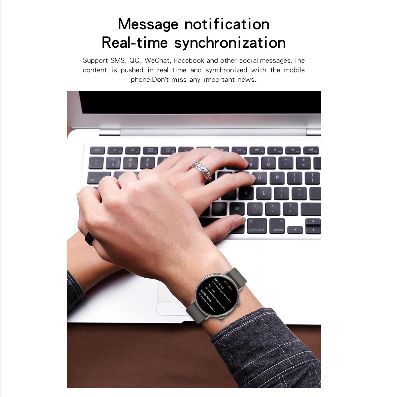 GW33PRO Adults Smart Watch Blood Oxygen Detection Step Counter Smart Reminder Stopwatch Waterproof Wristbands for Android IOS