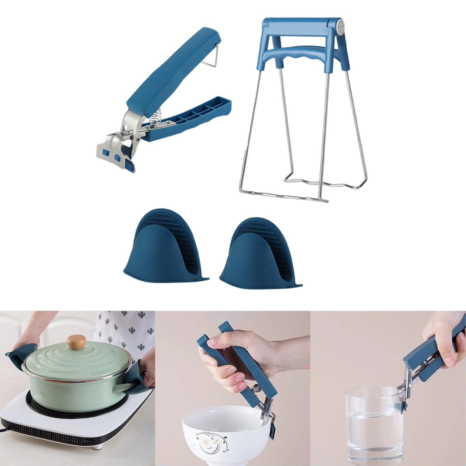 Kitchen Dish Tongs Set Baking Plate Gripper Pan Dish Clamp Holder Anti Dish Plate Clip Tongs for Cooking & Baking