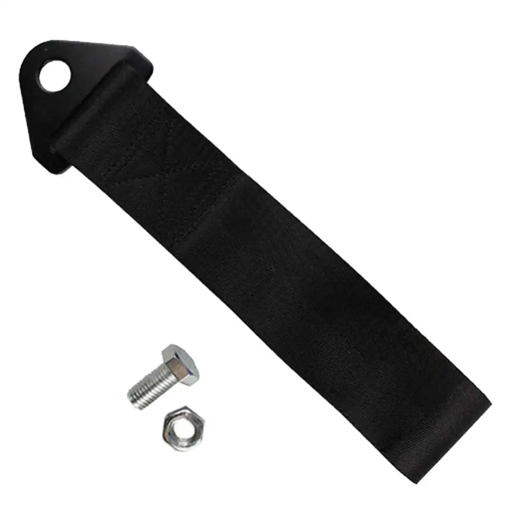 Car Automotive Tow Strap Set Front & Rear Bumper Hook Up To 10,000 LBS
