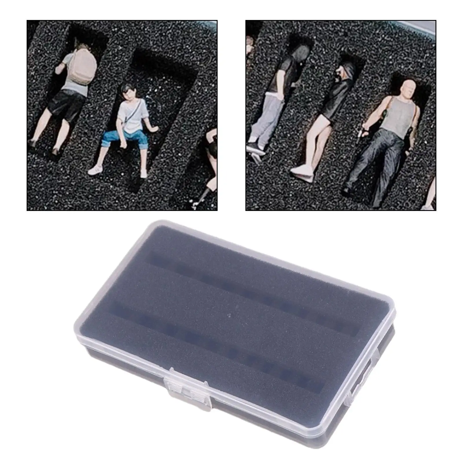 1/64 Doll Storage Box Multipurpose Protective Container Display Case for Figurines Show Household Action Figure Collectibles