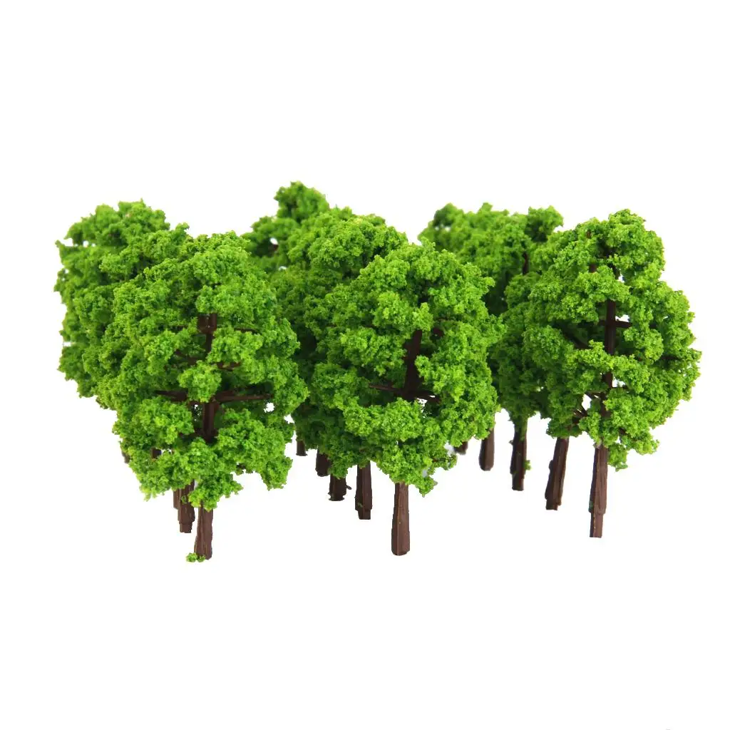 20x Green Model Trees 1:150 Scale Architectural Building Park Garden DIY Decor