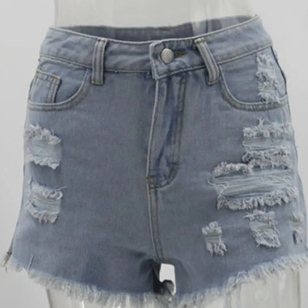 Short Jeans Slim Breathable Wear-resistant Tassle Ripped Holes Denim Shorts   Women Shorts  for Party workout shorts
