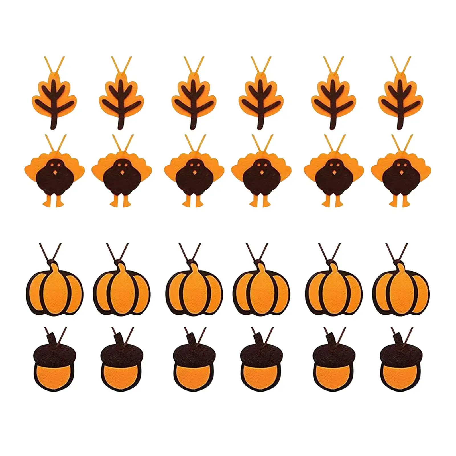 24 Pieces Halloween Pendant Pumpkin Turkey Pendants Cartoon Kitchen