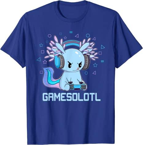 Bundle 4 Shirts Gamesolotl Axolotl popular Video Gamer Kawaii Pastel Goth Anime T-Shirt