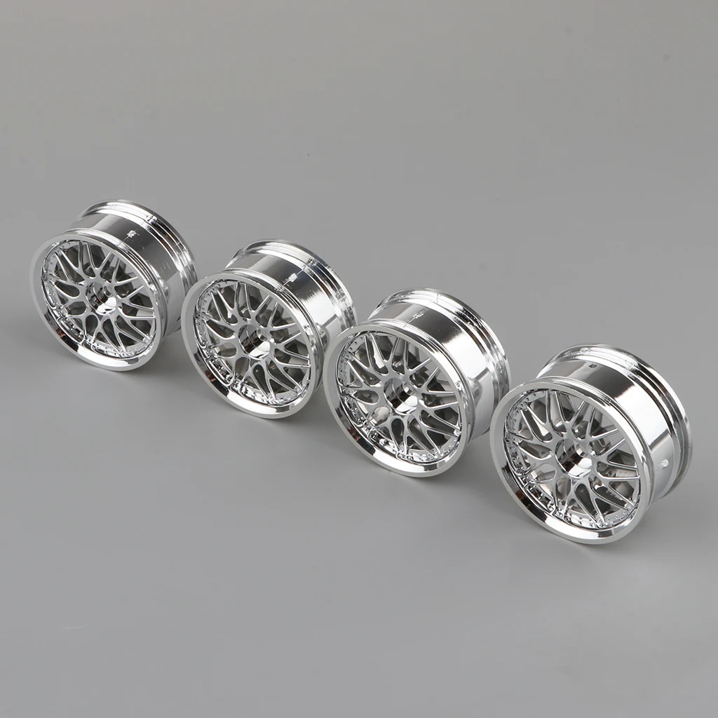 Wheel Hub Rim&Tires HSP94123 1/10 Off-Road RC Flat Racing Car Pack Of 4