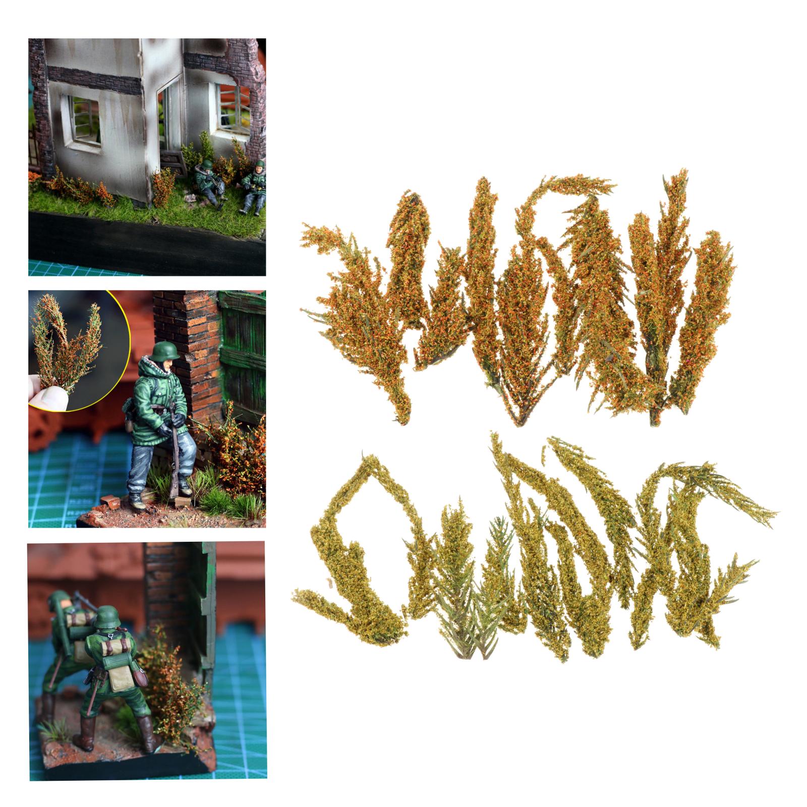 1 Box Mini Simulated Shrub Clusters Terrain Grass Tuft for Fairy Garden Model Train Static Scenery Landscape Architecture Layout