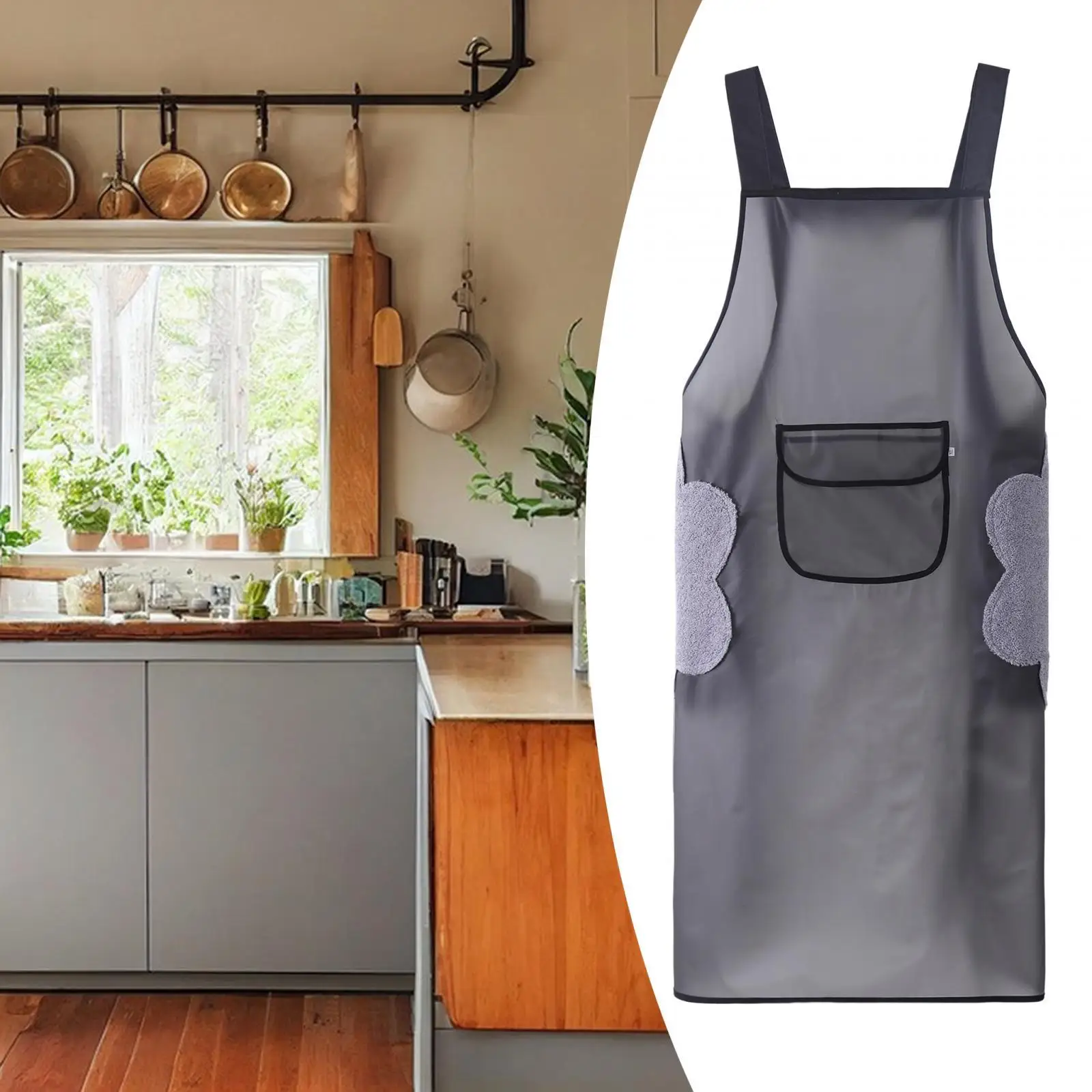 Chef Apron Cooking Apron Gardening Apron WaterOil Apron Durable for Art , DIY Occasion Translucent Paint Apron