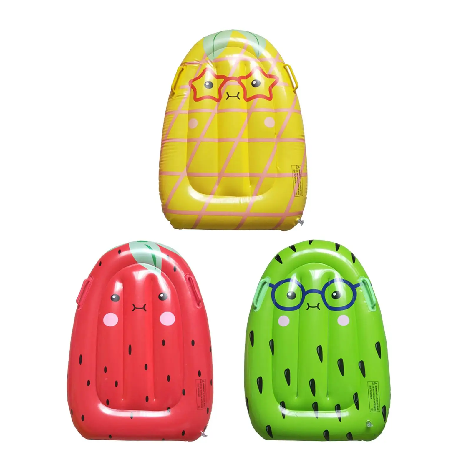 Summer Inflatable Boards Fruit Shape Mat with Handle Swimming for Children Party Toys Air Mattress