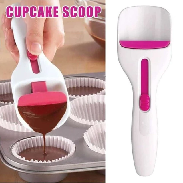 Chocolate Cake Batter Scoop Silicone Cupcake Spatula with Measuring  Function Labor Saving Cupcake Scoop Dispenser Kitchen Tool - AliExpress